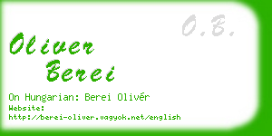 oliver berei business card